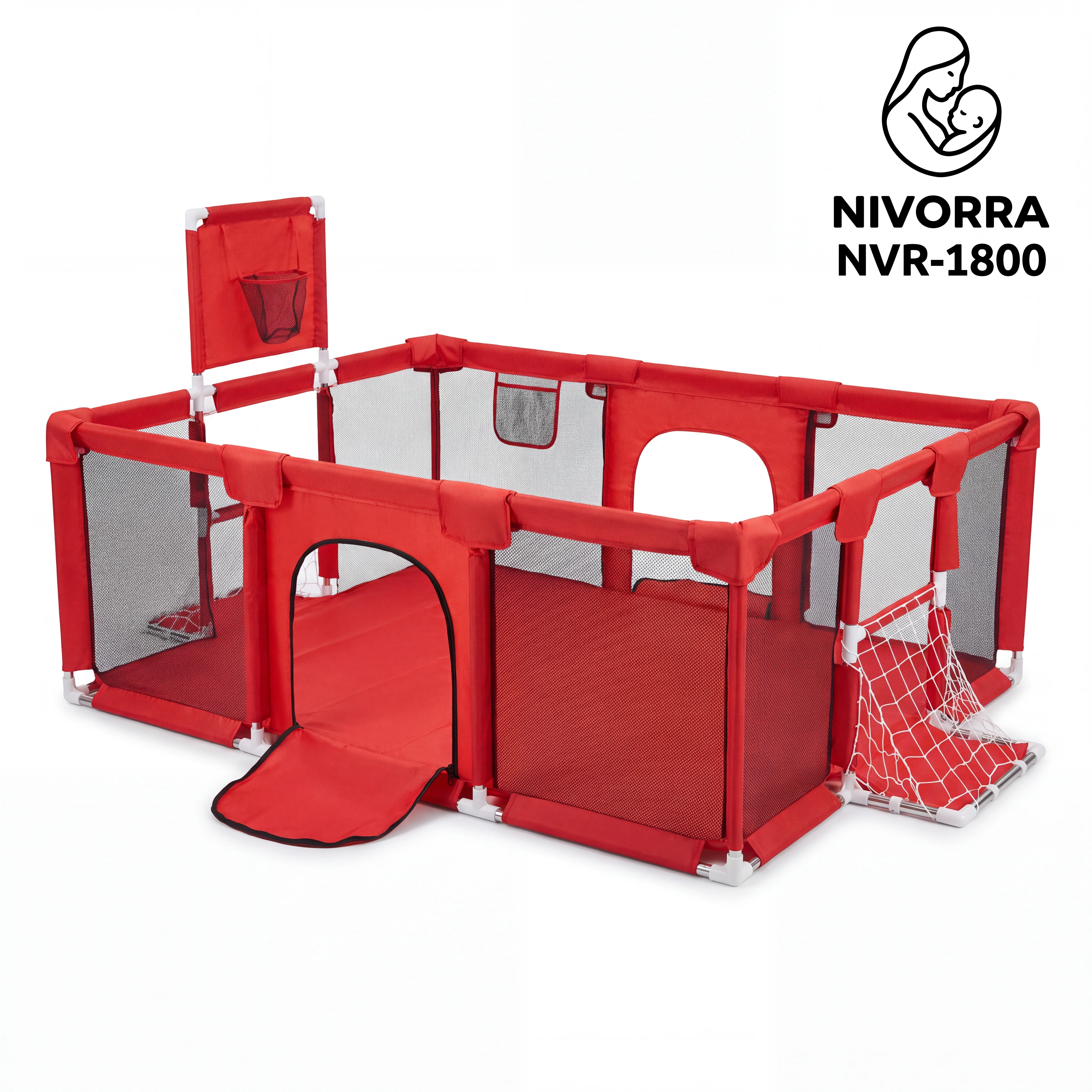 خيمة ألعاب الأطفال كبيرة و آمنة - NIVORRA -NVR-1800  تأتي بأبعاد كبيرة (182 سم طول * 124 سم عرض * 64 سم ارتفاع)